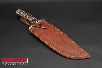 Damascus Steel Bowie 14-inch Blade BOW-1108