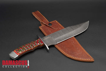Damascus Steel Bowie Knife 14-inch Blade BOW-1102