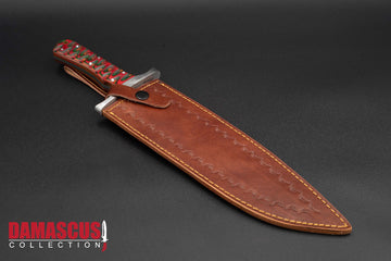 Damascus Steel Bowie Knife 14-inch Blade BOW-1104
