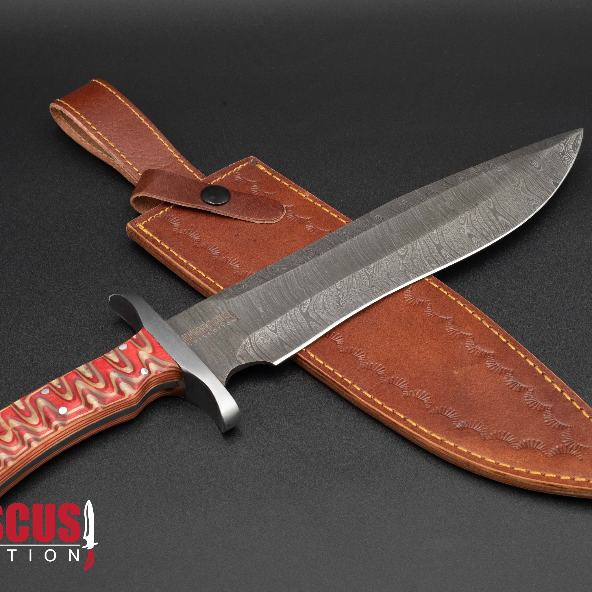Damascus Steel Bowie Knife 15 inch Blade BOW-1106