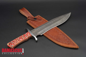 Damascus Steel Bowie Knife 15 inch Blade BOW-1106