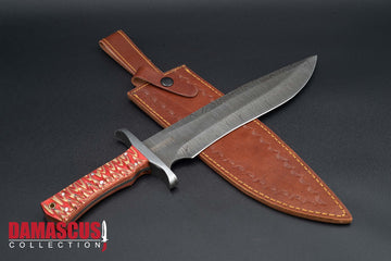 Damascus Steel Bowie Knife BOW-1107 14 inch Blade