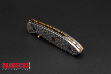 Damascus Steel Folding Knife 7-inch Blade FLD-1101