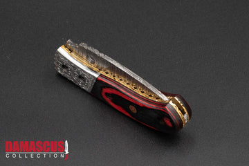 Damascus Steel Folding Knife 8-inch Blade FLD-1103