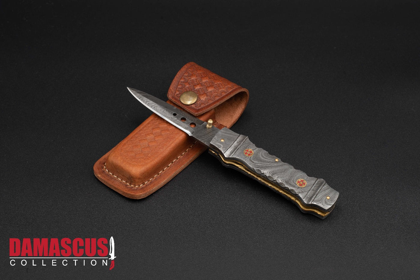 Damascus Steel Folding Knife