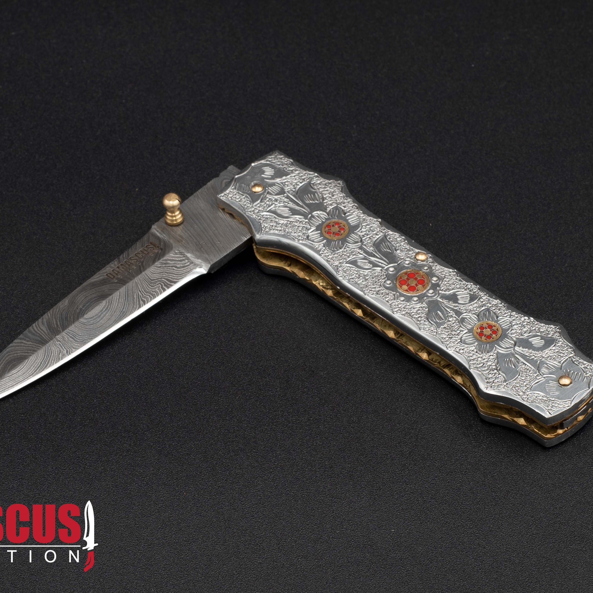 Damascus Steel Folding Knife 7-inch Blade FLD-1106