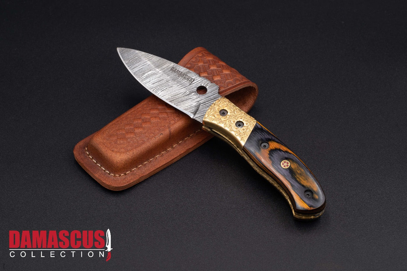 Damascus Steel Folding Knife