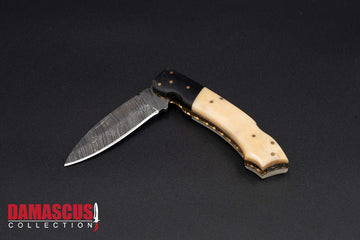Damascus Steel Folding Knife 8-inch Blade FLD-1108