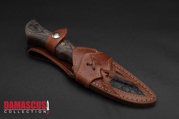 Damascus Steel Hunting Knife 10-inch Blade HUN-1202