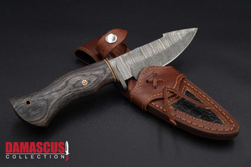 Damascus Steel Hunting Knife 10-inch Blade HUN-1202