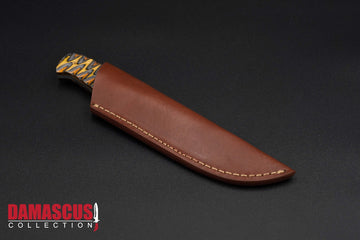 Damascus Steel Hunting Knife 9-inch Blade HUN-1301