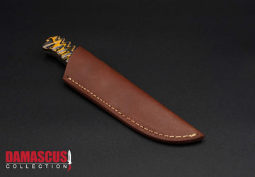 Damascus Steel Hunting Knife 10-inch Blade HUN-1304