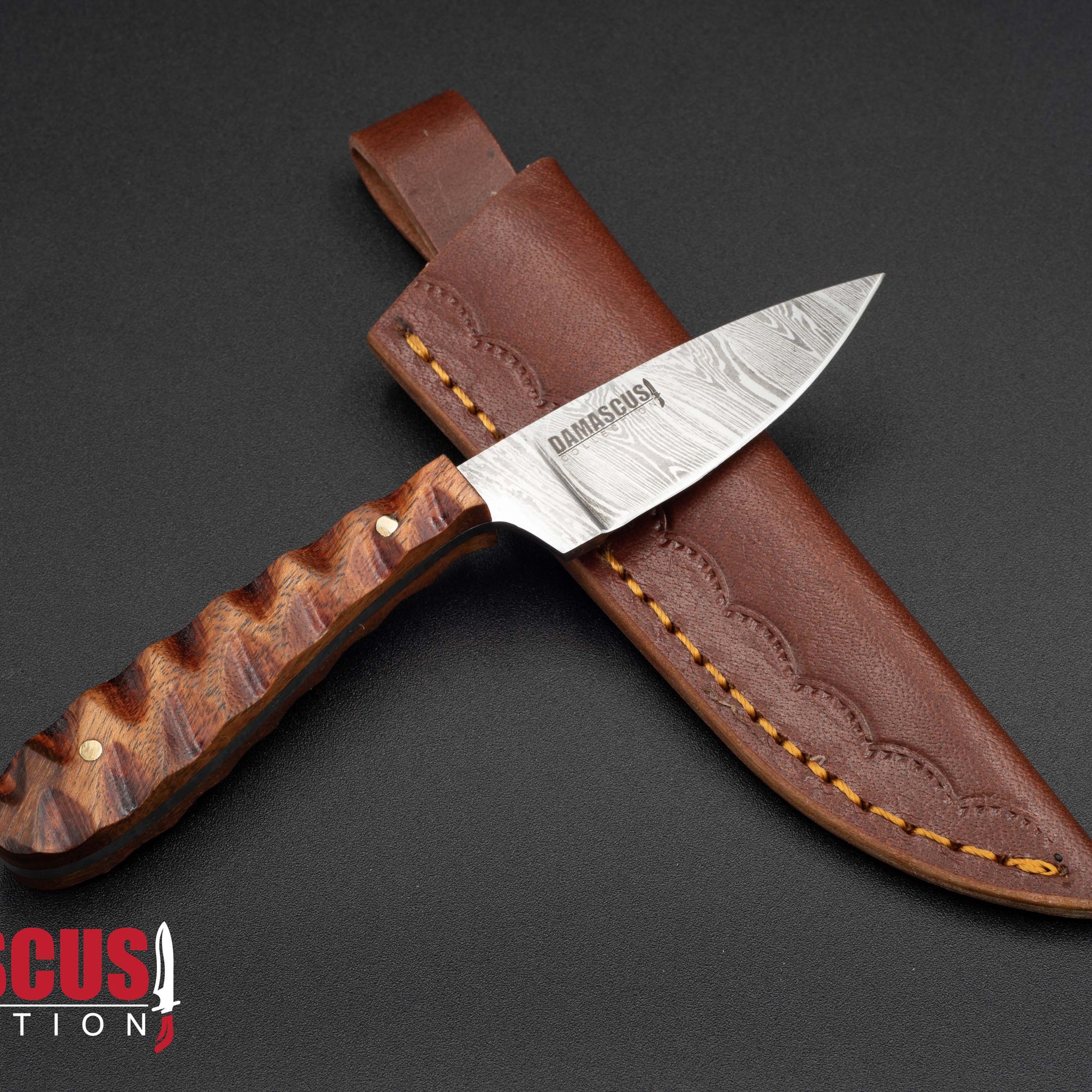 Damascus Steel Skinner Knife 6-inch Blade SKN-1102